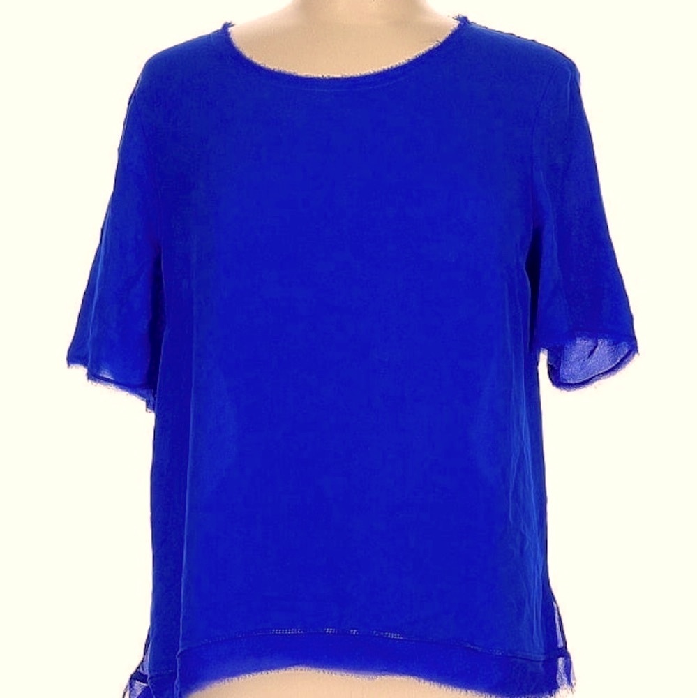 Elie Tahari Blue Silk Shirt